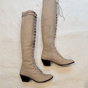 Jeffrey Campbell Free People Sz 9 Cream Joe Boots 9